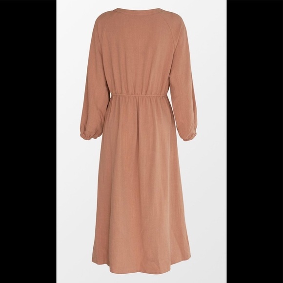 NWT-(L) Cupshe-V-Neck Burnt Orange Dress (0009) - Picture 2 of 2